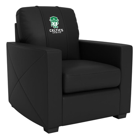 Dreamseat Silver Club Chair with Celtics Crossover Gaming Primary Logo XZ7759002CHCDBK-PSNBA32110